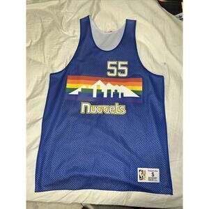 91-92 Mitchell & Ness HWC Denver Nuggets #55 Dikembe Mutombo Sz Small NBA Jersey